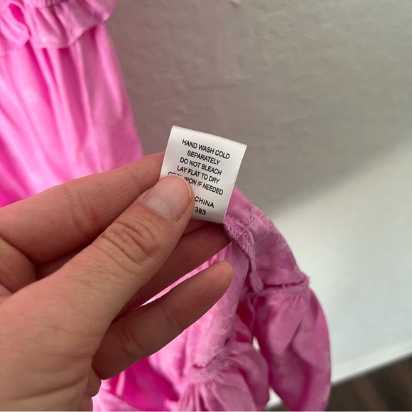 Anthropologie Dress Women's Small Current Air Pink Ruffle Dopamine Aesthetic - Picture 8 of 10